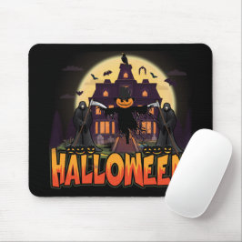 Pumpkin Beängstigend House, Halloween Mousepad