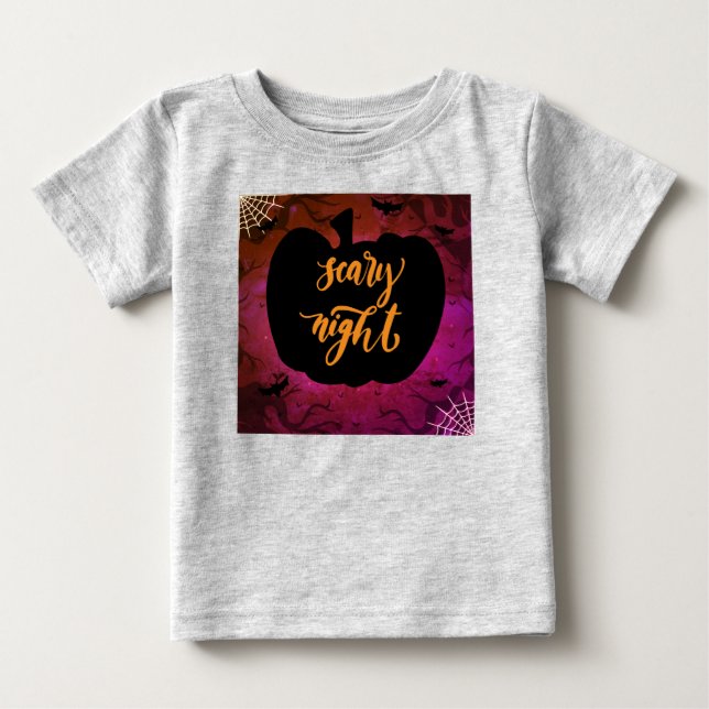Pumpkin Beängstigend Night Happy Halloween Baby T-shirt (Vorderseite)