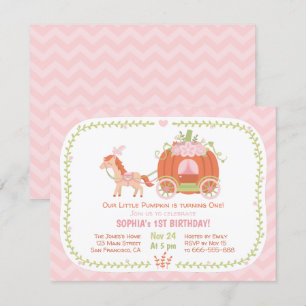 Pumpkin Beförderung Erste Geburtstagsparty Einladu Einladung