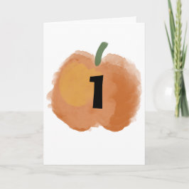 Pumpkin Birthday Baby Karte