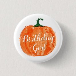 Pumpkin Birthday Button