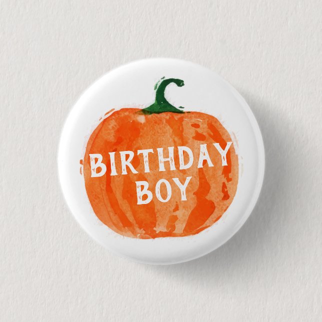 Pumpkin Birthday Button (Vorderseite)