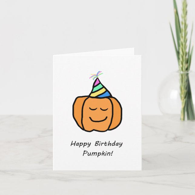 Pumpkin Birthday Card Karte (Vorderseite)