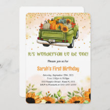 Pumpkin Birthday Einladung