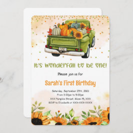 Pumpkin Birthday Einladung