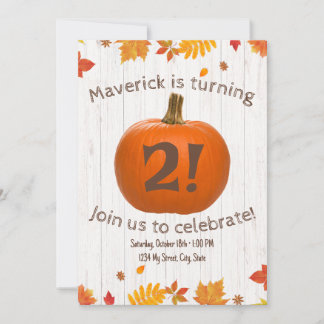 Pumpkin Birthday Einladung