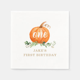 Pumpkin Birthday Napkin jedes Alter Serviette