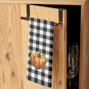 Pumpkin Black Buffalo Karo Küchentücher