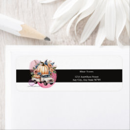 Pumpkin Black Pink Floral Truck Baby Duschgame