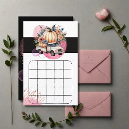 Pumpkin Black Pink Floral Truck Baby Duschgame