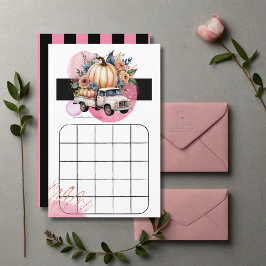 Pumpkin Black Pink Floral Truck Baby Duschgame