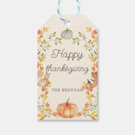 Pumpkin Blätter Erntedank Geschenktasten Geschenkanhänger