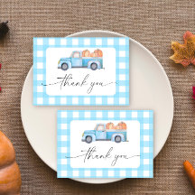 Pumpkin Blue LKW Dankeschön Karte