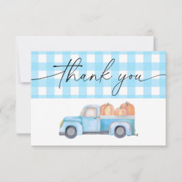 Pumpkin Blue LKW Vielen Dank Dankeskarte