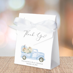 Pumpkin Blue Truck Baby Boy Dusche Vielen Dank Geschenkschachtel