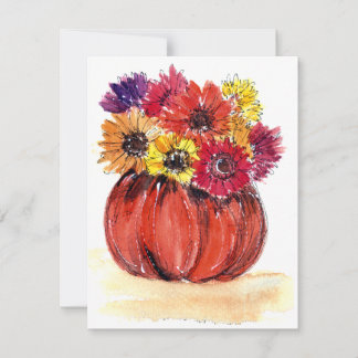 Pumpkin-Blume Note Card Blank in w Umschlag Mitteilungskarte