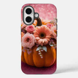 Pumpkin Blume Rosa Glitzer iPhone 16 Fall Hülle