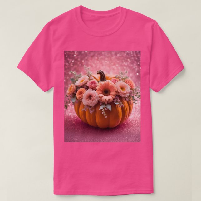 Pumpkin-Blume Rosa Unisex-T - Shirt (Design vorne)