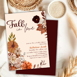 Pumpkin Blumenfall in der Liebe Brautparty Einladung