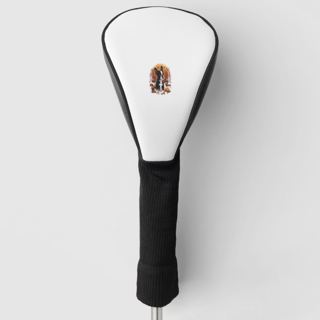 Pumpkin Boston Terrier Kostüm in Boston Terrier H Golf Headcover (Vorderseite)