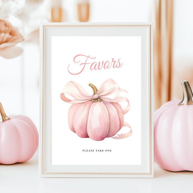 Pumpkin Bow Baby Shower Favoriten Tafelschildkröte Poster (Von Creator hochgeladen)