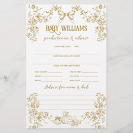 Pumpkin Bow Floral Baby Shooting Predictive Game