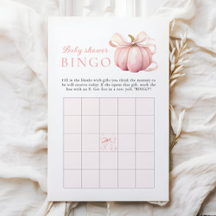 Pumpkin Bow Girl Baby Duschgeschenk Bingo Spiel