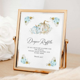 Pumpkin Boy Baby Duschkabine Windeln Raffle-Zeiche Poster