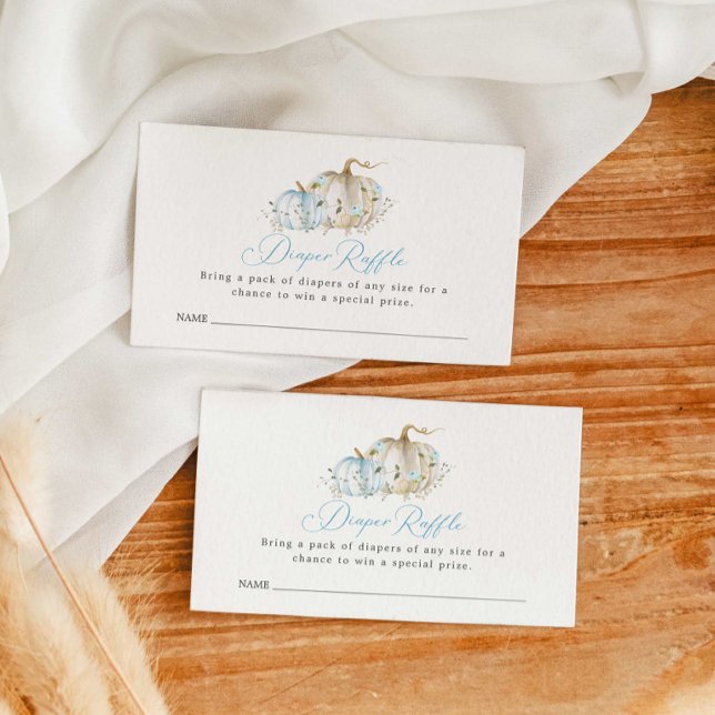 Pumpkin Boy Baby Showdiaper Raffle Ticket Begleitkarte (Boy Pumpkin Diaper Raffle Ticket)