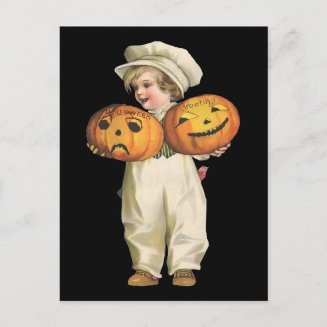 Pumpkin Boy Postkarte (Vorderseite)