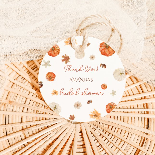 Pumpkin Brautparty Boho Floral Geschenkanhänger (Von Creator hochgeladen)