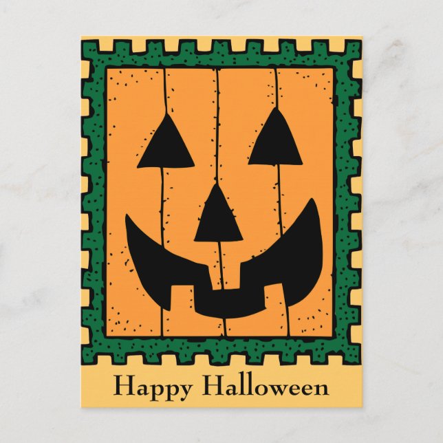 Pumpkin-Briefmarke Postcard Postkarte (Vorderseite)