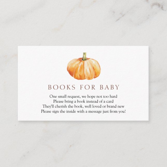 Pumpkin-Bücher für die Beipackkarte Begleitkarte (Vorderseite)