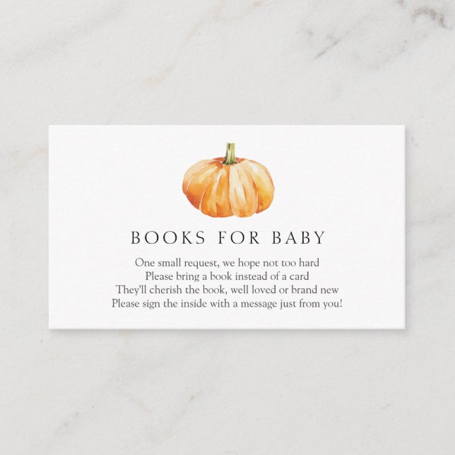 Pumpkin-Bücher für die Beipackkarte Begleitkarte (Vorderseite)