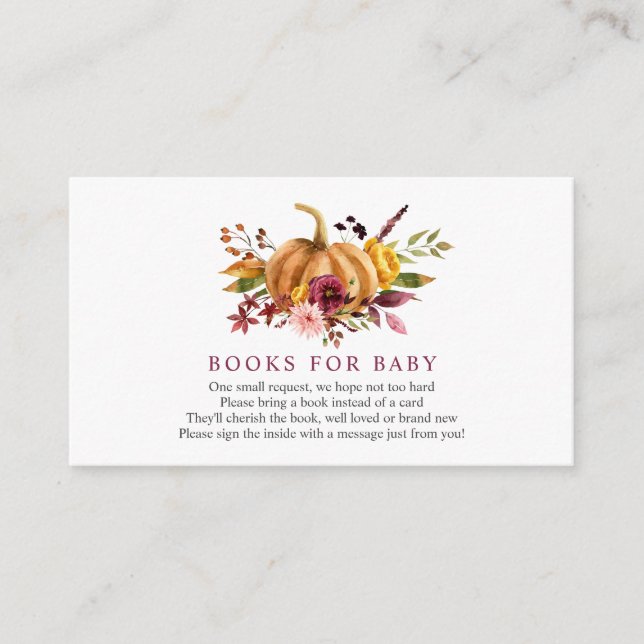 Pumpkin-Bücher für die Beipackkarte Begleitkarte (Vorderseite)