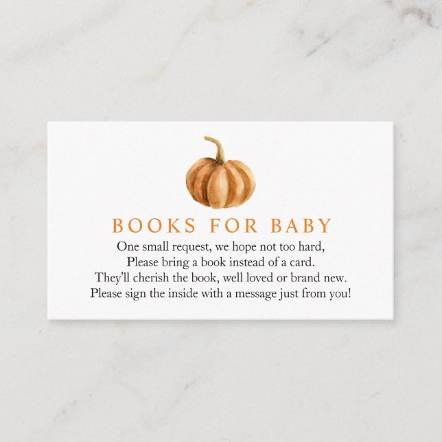 Pumpkin-Bücher für die Beipackkarte Begleitkarte (Vorderseite)