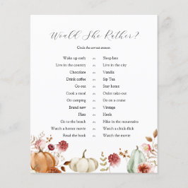 Pumpkin Burgundy Floral würde sie eher Spiel