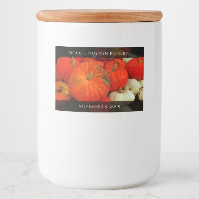 Pumpkin-Butter / Konservierung / reine Lebensmitte Lebensmitteletikett (Vorderseite)