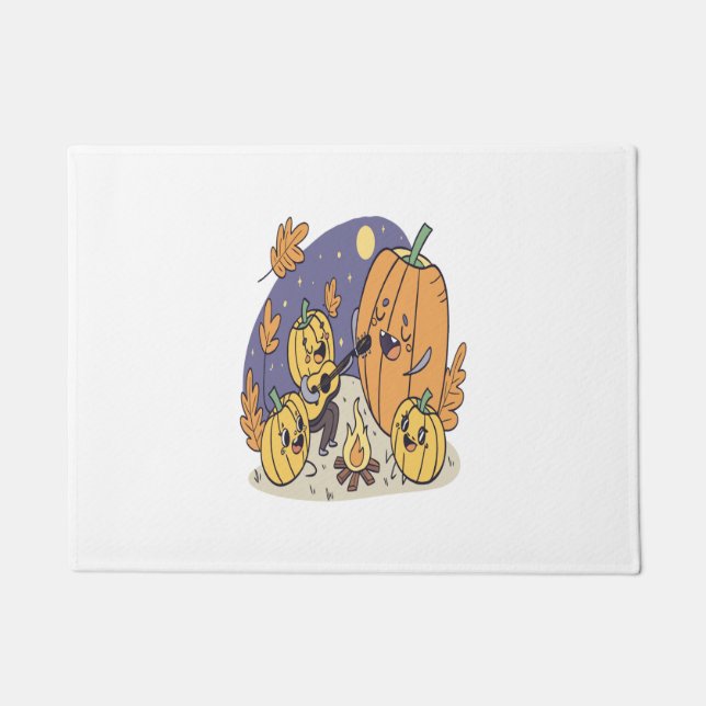Pumpkin Campfire Serenade Fußmatte (Vorderseite)