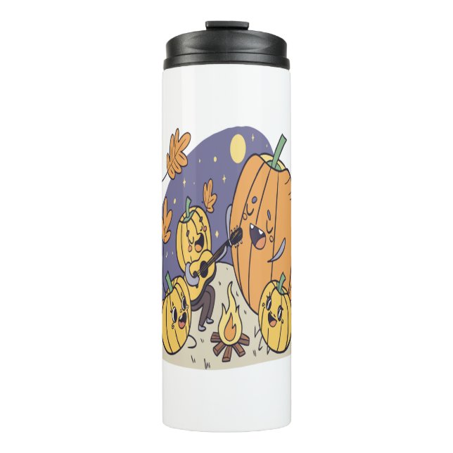 Pumpkin Campfire Serenade Thermosbecher (Vorderseite)
