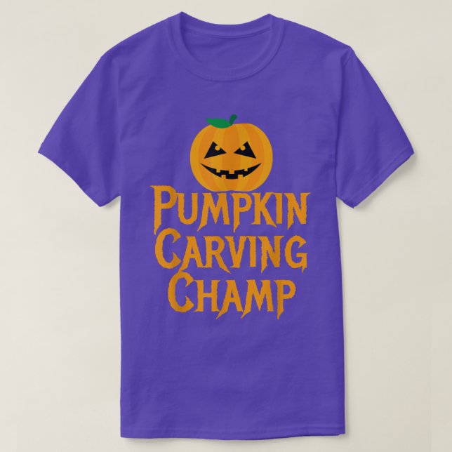 Pumpkin Carving Champ Halloween  T-Shirt (Design vorne)