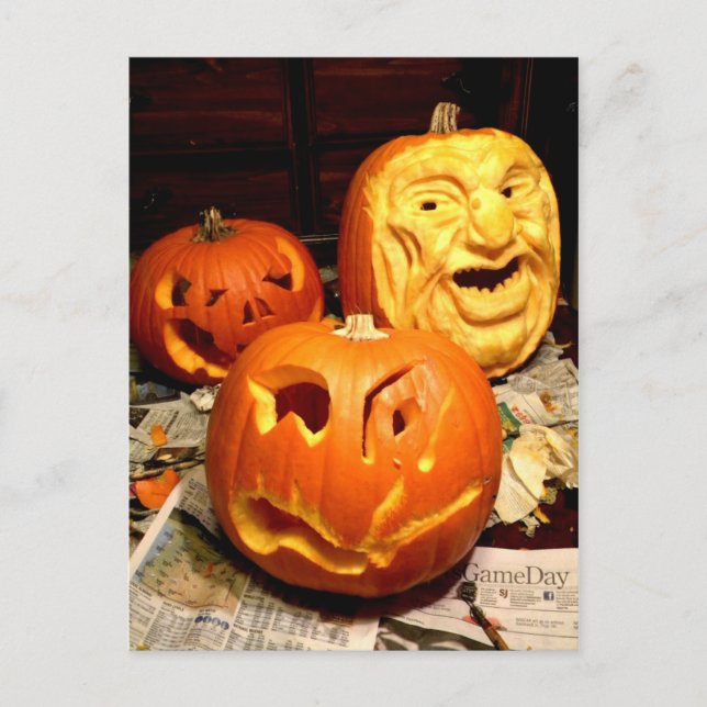 Pumpkin Carving I Postkarte (Vorderseite)