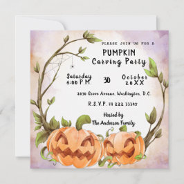 Pumpkin Carving Party Einladung