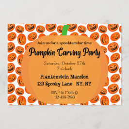 Pumpkin Carving Party Einladung