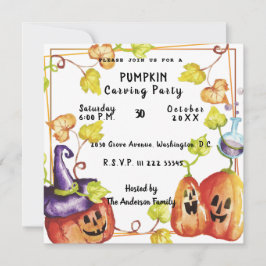 Pumpkin Carving Party Einladung