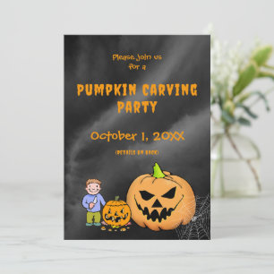 Pumpkin Carving Party halloween Jack-O-Lantern Feiertagskarte