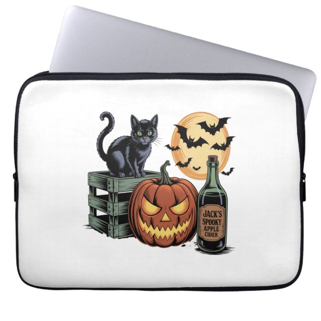 Pumpkin Cat Ber Halloween Laptopschutzhülle (Vorderseite)