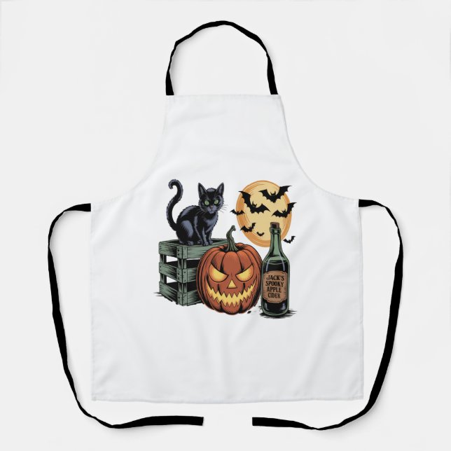 Pumpkin Cat Ber Halloween Schürze (Vorderseite)
