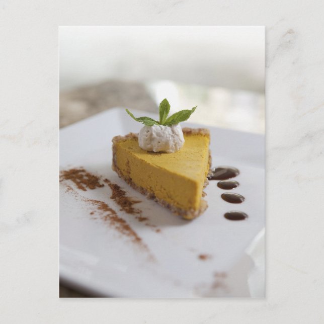 Pumpkin Cheesecake Postkarte (Vorderseite)