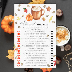 Pumpkin Coffee Brautparty Er sagte, sie sagte